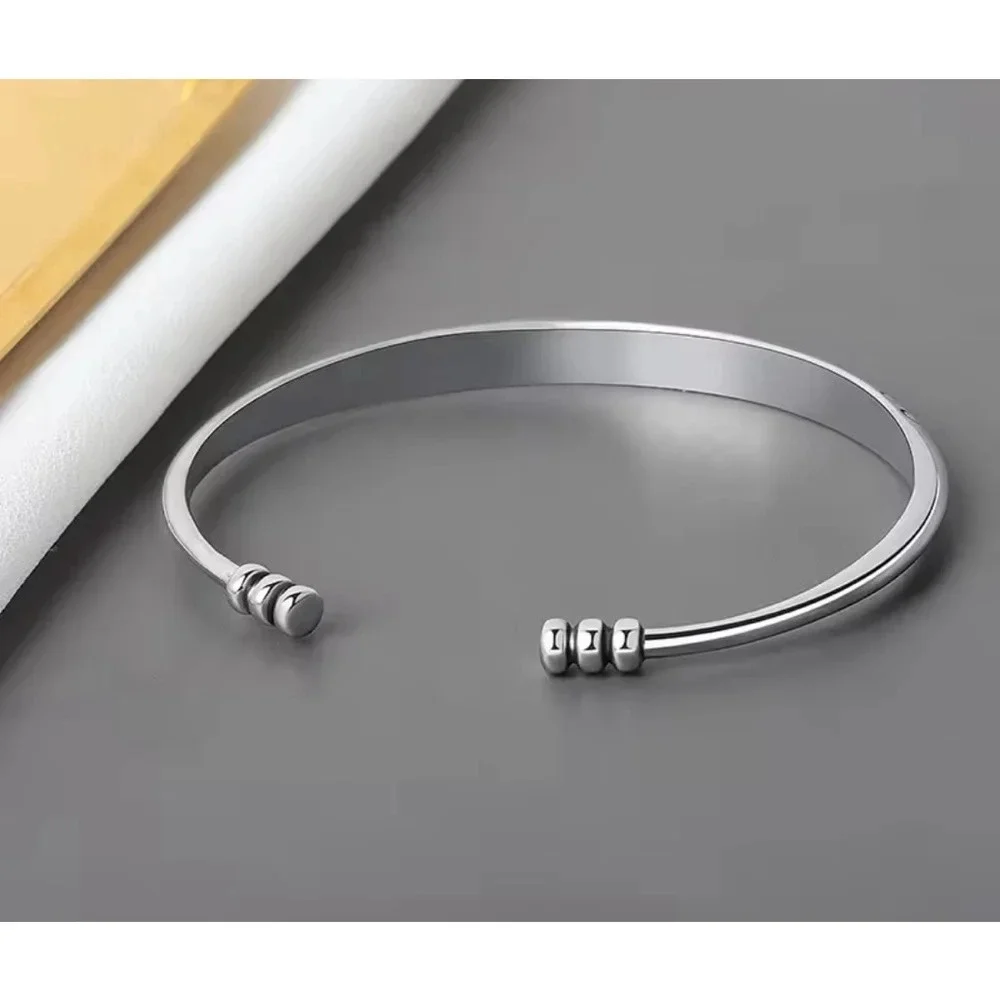NEW Fish 925 Sterling‎ Silver Cuff Bracelet, 58mm Adjustable